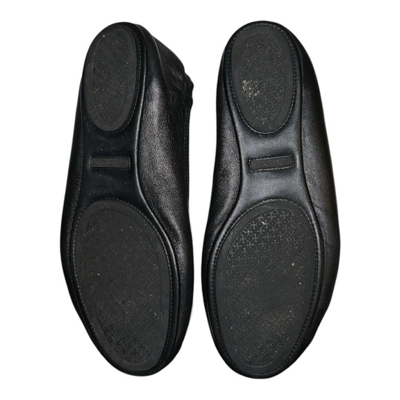 Tory Burch Women's black leather Minnie Travel Ballet Flats Size 41 - Picture 13 of 15